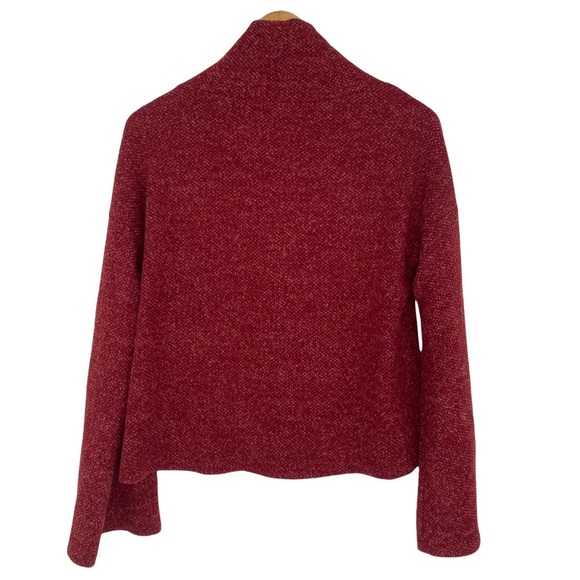 White Birch soft cowl neck cropped soft red sweater, M - Picture 2 of 10